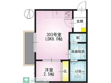 REGALEST ADAGIO(1LDK/3階)の間取り写真