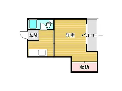 玉木マンション双葉町(1K/2階)の間取り写真