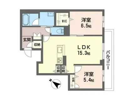 SHM サンパティーク M(2LDK/1階)の間取り写真