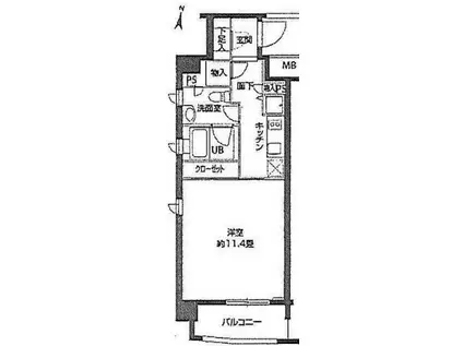 ニューシティアパートメンツ亀戸(1K/5階)の間取り写真