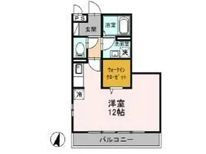 グレイスコートII(ワンルーム/3階)の間取り写真