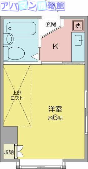 アリス新潟第7(1K/2階)の間取り写真