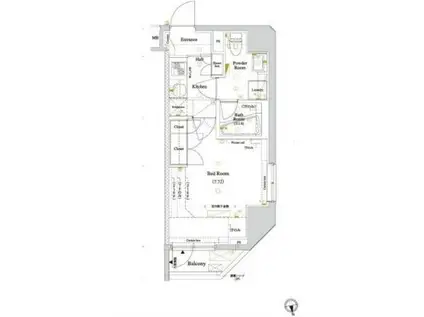 AXAS木場ASYLCOURT(1K/6階)の間取り写真