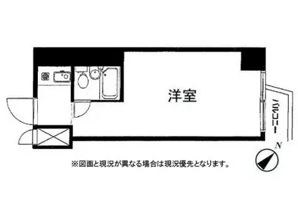 アルベルゴ乃木坂(ワンルーム/10階)の間取り写真