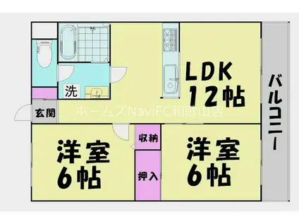 リーゼンラート三葛(2LDK/4階)の間取り写真