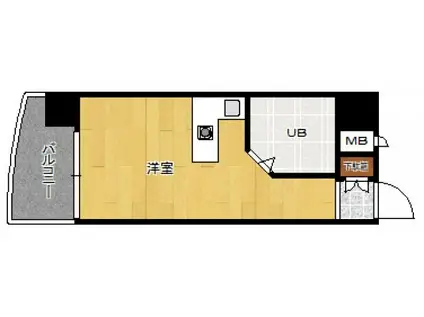 ロマネスク博多駅前(ワンルーム/7階)の間取り写真