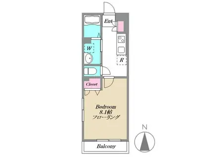 アルンハイム(1K/3階)の間取り写真