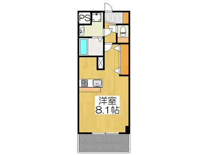 プレサンス京都五条大橋レジェンド(ワンルーム/5階)の間取り写真