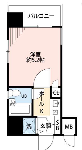 ダイナコート大博通(1K/10階)の間取り写真