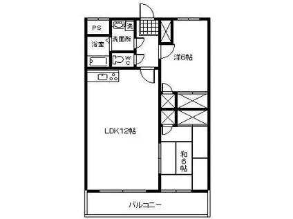 I・LPALAZZOSOSI(2LDK/2階)の間取り写真