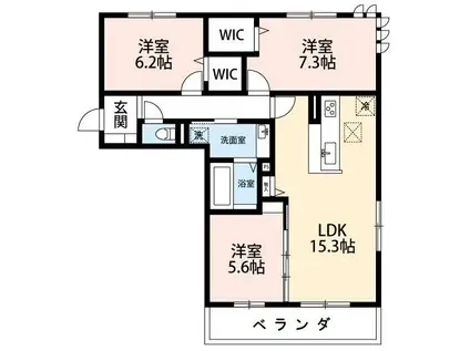 LIEBELEI(3LDK/1階)の間取り写真