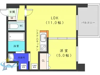 モルティーニ表参道(1LDK/5階)の間取り写真