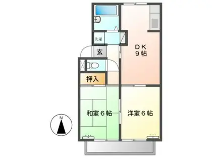 メゾン池田A(2DK/1階)の間取り写真