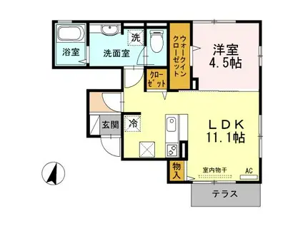 アンデルセンハウス-II(1LDK/1階)の間取り写真