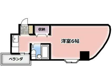 ハイムクロードⅢ(ワンルーム/3階)の間取り写真