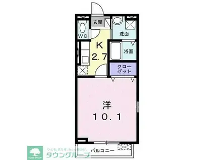 アルモニー HR(1K/1階)の間取り写真