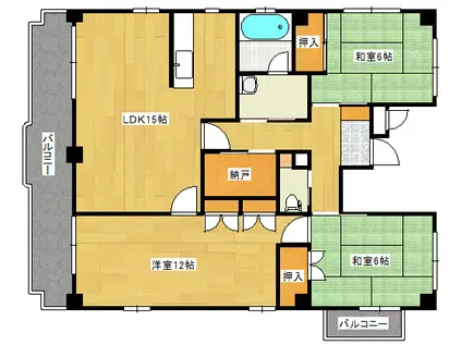 セラビル(3SLDK/3階)の間取り写真