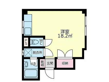 コーポつくし II(ワンルーム/1階)の間取り写真