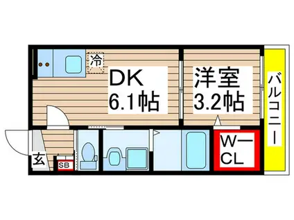 メゾンTK(1DK/1階)の間取り写真