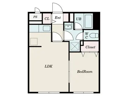 ELYSEE187(1LDK/4階)の間取り写真