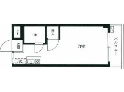 メゾンドサンベール(ワンルーム/3階)の間取り写真