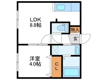 VICTOIRE ヴィクトワール(1LDK/3階)の間取り写真