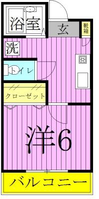 リリックコート梅田(1K/1階)の間取り写真