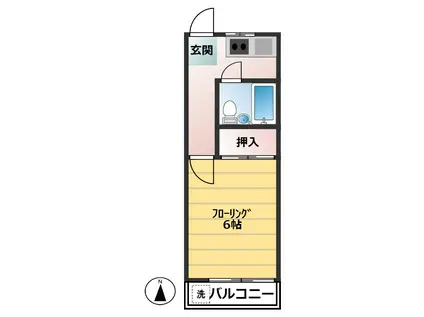 ザ・レジデンス中野(1K/1階)の間取り写真