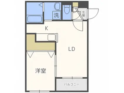 CHARGING BULL S8(1LDK/2階)の間取り写真