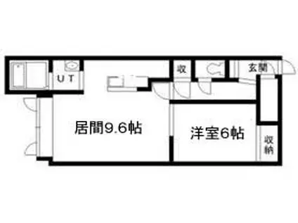 エネーロA(1LDK/1階)の間取り写真