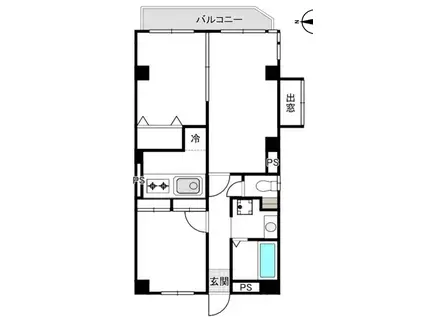 コスモ弘明寺アマピーレ(2LDK/2階)の間取り写真