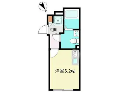 アルティローザ笹塚(ワンルーム/3階)の間取り写真