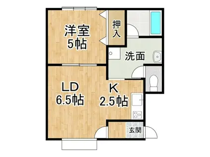 FLORENS(1LDK/2階)の間取り写真