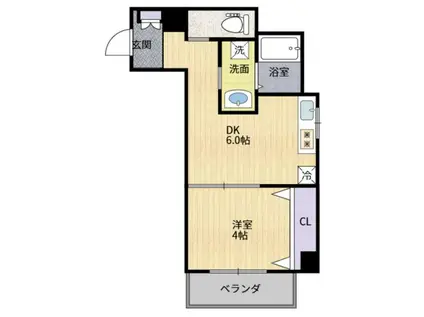 フューチャー若葉(1DK/3階)の間取り写真