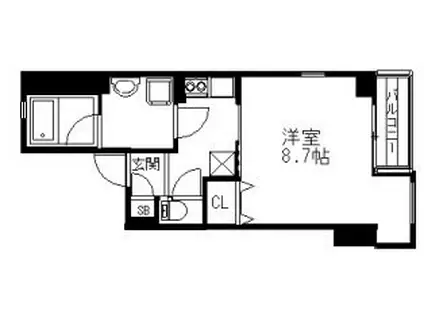 ZEPHYR SHONAN(1K/2階)の間取り写真