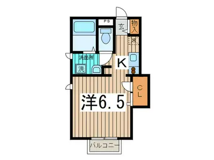 サニーコート(1K/1階)の間取り写真