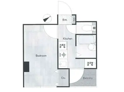 ヴェルト新宿落合(1K/2階)の間取り写真