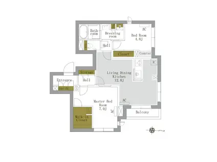 YS VILLA III(2LDK/2階)の間取り写真