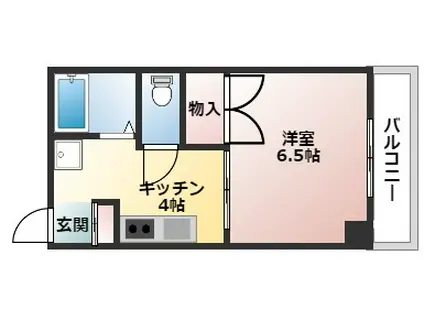 長森ビル(1K/5階)の間取り写真