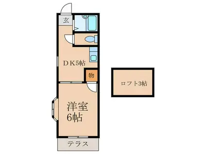 ルーチェ12(1DK/1階)の間取り写真