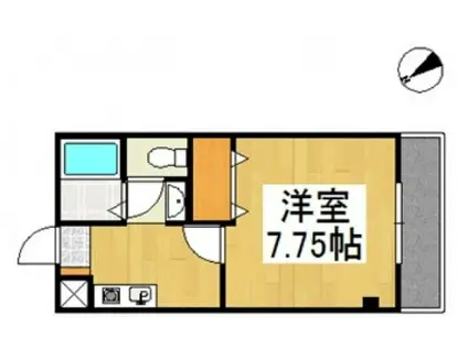 ルミナス・コート(1K/2階)の間取り写真