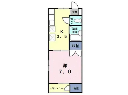 DO HOUSE H226(1K/1階)の間取り写真