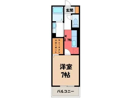 プレミストIII(1K/3階)の間取り写真