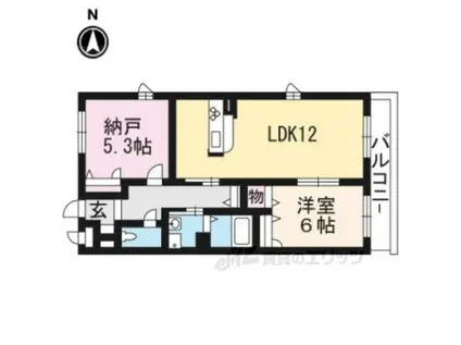 シャーメゾン修学院(2LDK/1階)の間取り写真