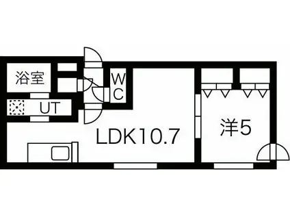 ALPHA S7W8(1LDK/4階)の間取り写真