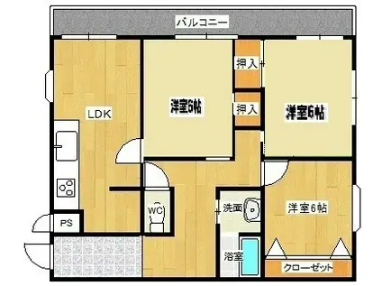 エンゼルハイツ(3LDK/1階)の間取り写真