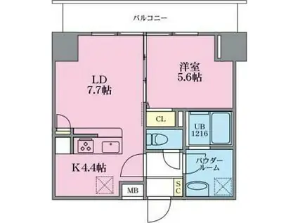 ミ・レコルテ新横浜(1LDK/3階)の間取り写真