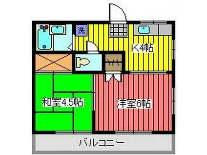 シャルム21(2K/2階)の間取り写真