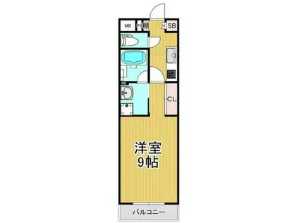 COCOTTO 月出(1K/4階)の間取り写真