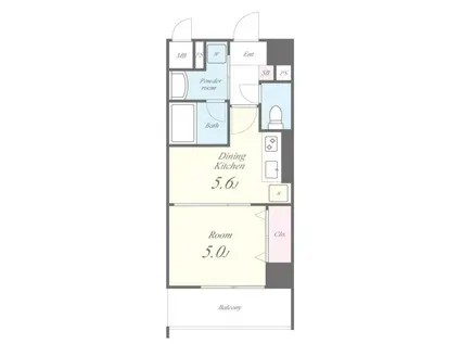 グレースエビス(1DK/5階)の間取り写真